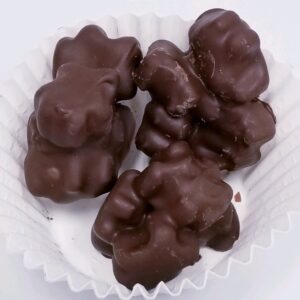 Chocolate dipped Gummy Bear clusters milk