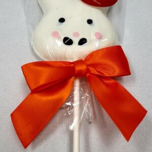 Solid white chocolate bunny pop