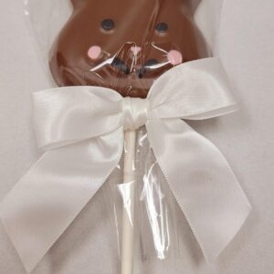 Solid dark chocolate bunny pop