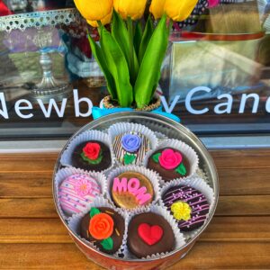 Dipped Oreos assorted tin w/decor