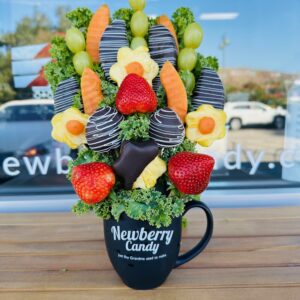 Small chocolate dipped fruit arrangement