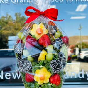 Medium chocolate dipped fruit arrangement