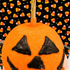 Jack O’ Lantern Caramel Apple
