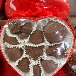 Small milk chocolate heart box assortment