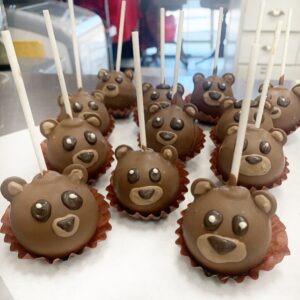 Teddy Bear Chocolate Cake Pops (12 pack – Special Order)